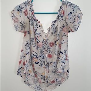 Off the shoulder floral top